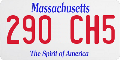 MA license plate 290CH5