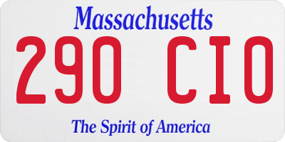 MA license plate 290CI0