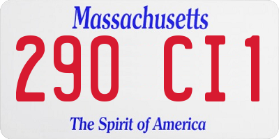 MA license plate 290CI1