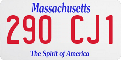 MA license plate 290CJ1