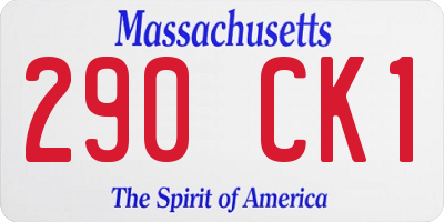 MA license plate 290CK1