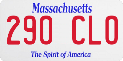 MA license plate 290CL0