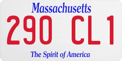 MA license plate 290CL1