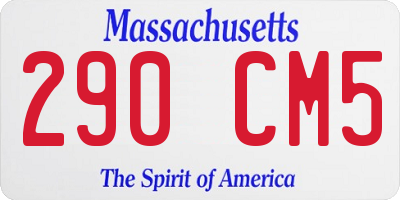 MA license plate 290CM5