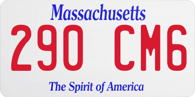 MA license plate 290CM6