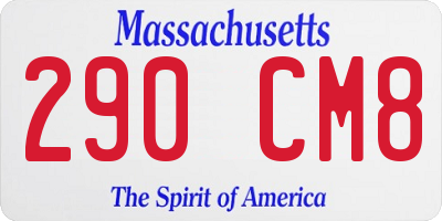 MA license plate 290CM8