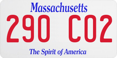 MA license plate 290CO2