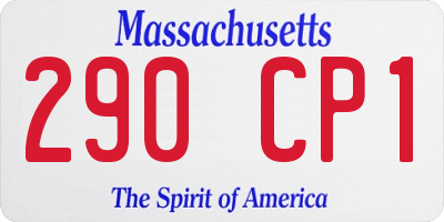 MA license plate 290CP1
