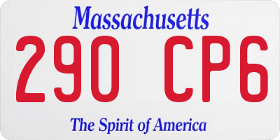 MA license plate 290CP6