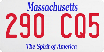 MA license plate 290CQ5