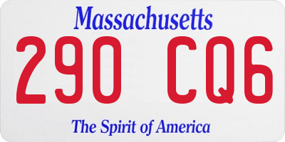 MA license plate 290CQ6