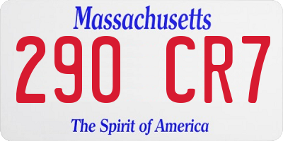 MA license plate 290CR7