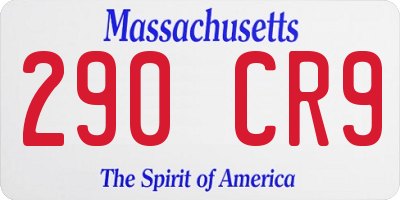 MA license plate 290CR9