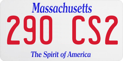 MA license plate 290CS2