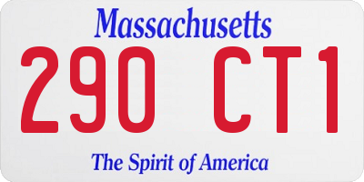 MA license plate 290CT1
