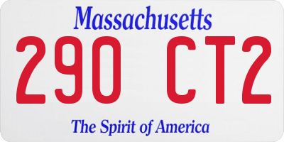 MA license plate 290CT2