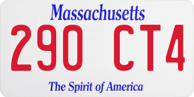 MA license plate 290CT4