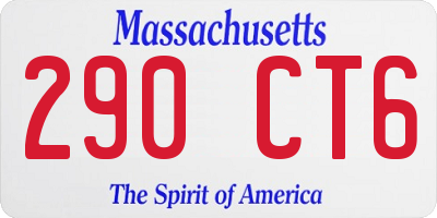 MA license plate 290CT6