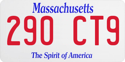 MA license plate 290CT9