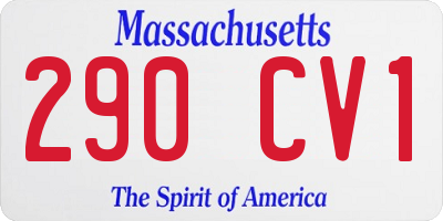 MA license plate 290CV1