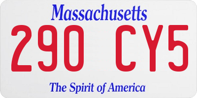 MA license plate 290CY5