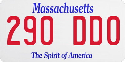 MA license plate 290DD0
