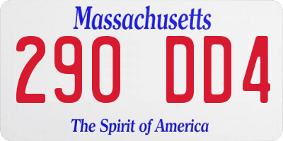 MA license plate 290DD4