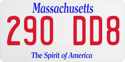 MA license plate 290DD8