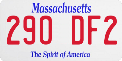 MA license plate 290DF2