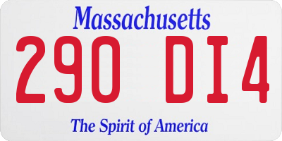 MA license plate 290DI4