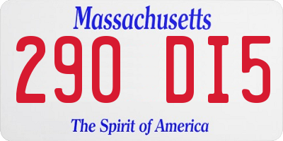 MA license plate 290DI5