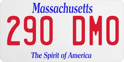 MA license plate 290DM0