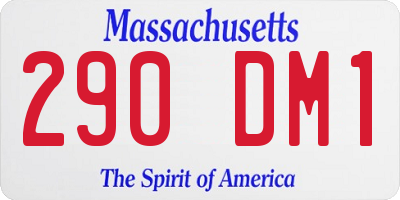 MA license plate 290DM1
