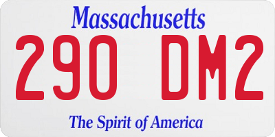 MA license plate 290DM2