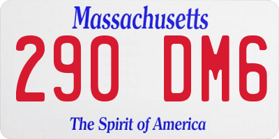 MA license plate 290DM6