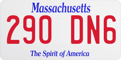 MA license plate 290DN6