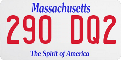 MA license plate 290DQ2