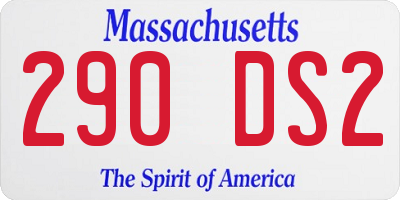 MA license plate 290DS2
