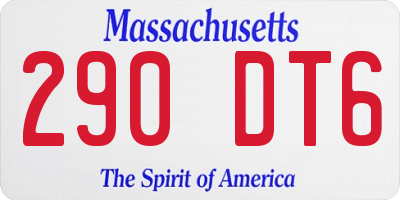 MA license plate 290DT6