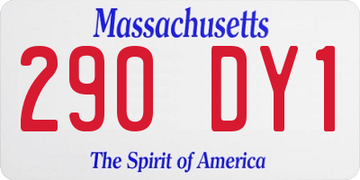 MA license plate 290DY1