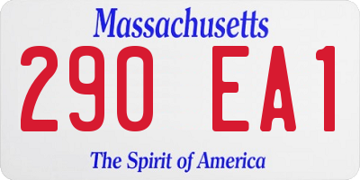 MA license plate 290EA1