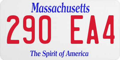 MA license plate 290EA4