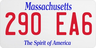 MA license plate 290EA6