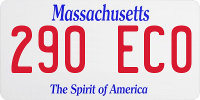 MA license plate 290EC0