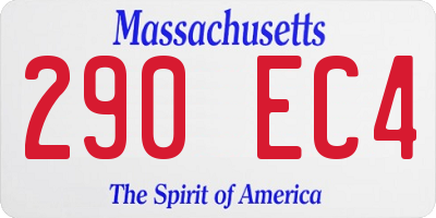 MA license plate 290EC4