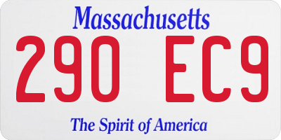 MA license plate 290EC9