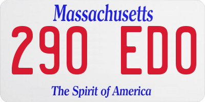 MA license plate 290ED0