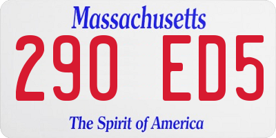 MA license plate 290ED5