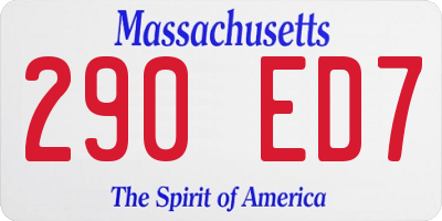 MA license plate 290ED7