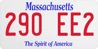 MA license plate 290EE2